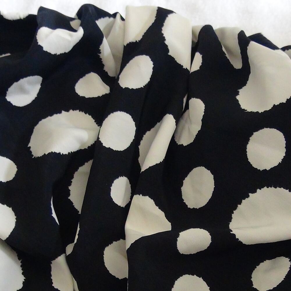 G). VINTAGE Strapless Mini Dress with Polka Dots Black White Size Small - Picture 5 of 6